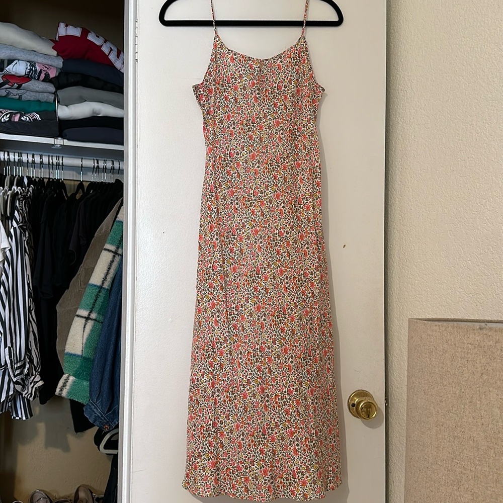 J Crew floral mid dress